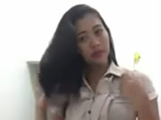 Big tits Vietnamese girl selfie strip teasing